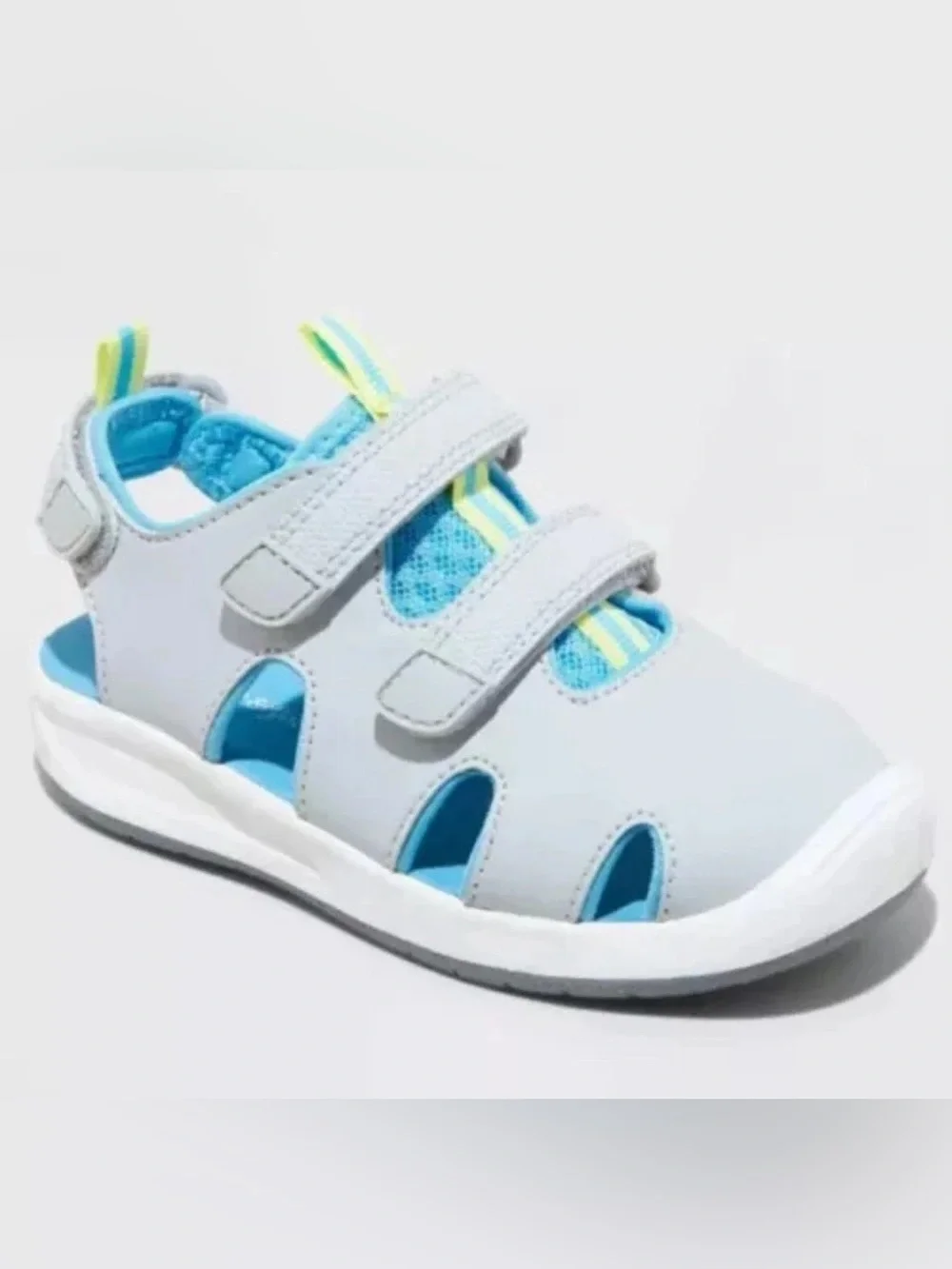 Cat & Jack Toddler Boy Sandals Hank Play Sandals Size 6 Kids Blue Gray White Lim